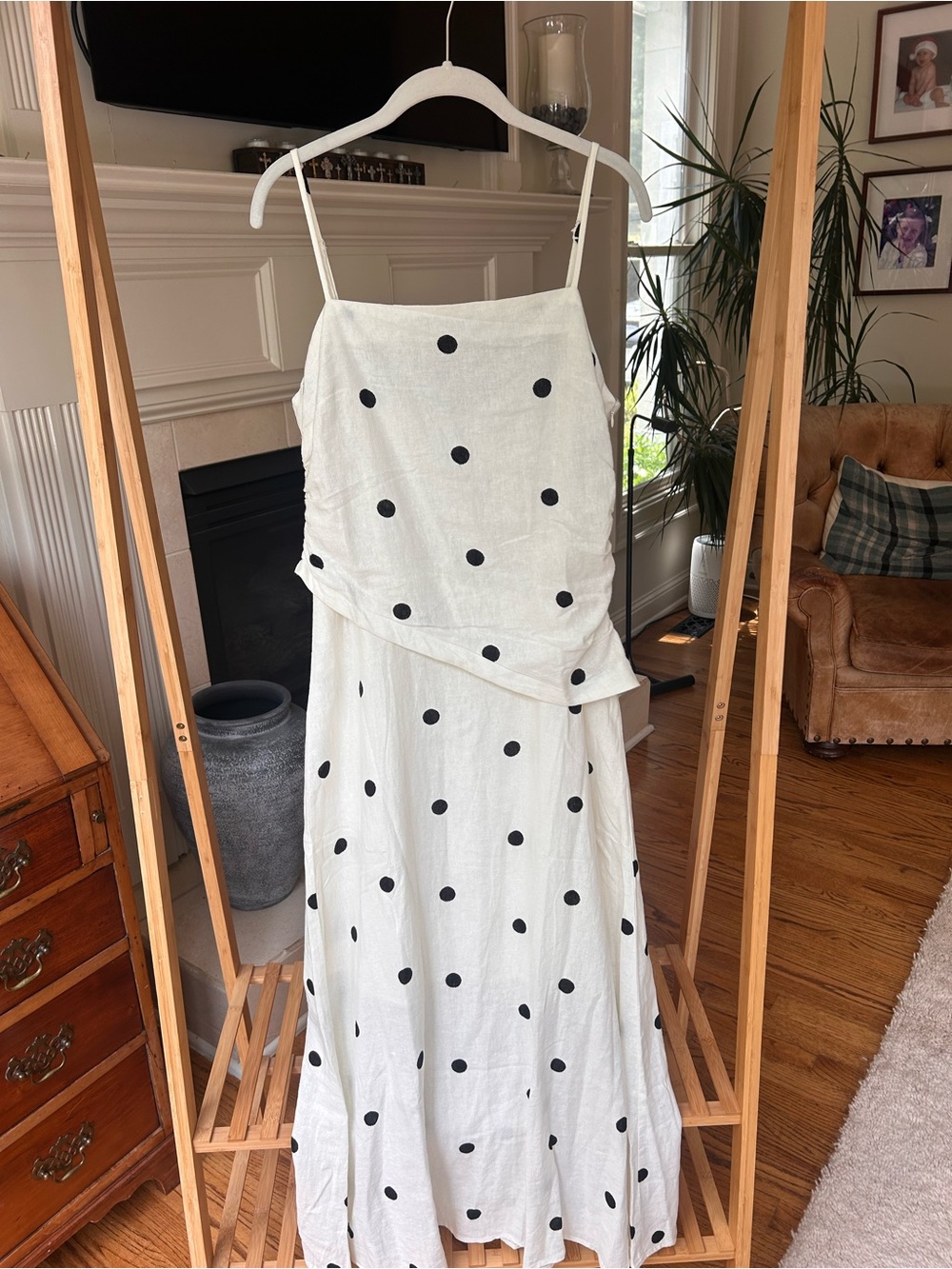 Bailey 44 White Dress with Black Polka Dots